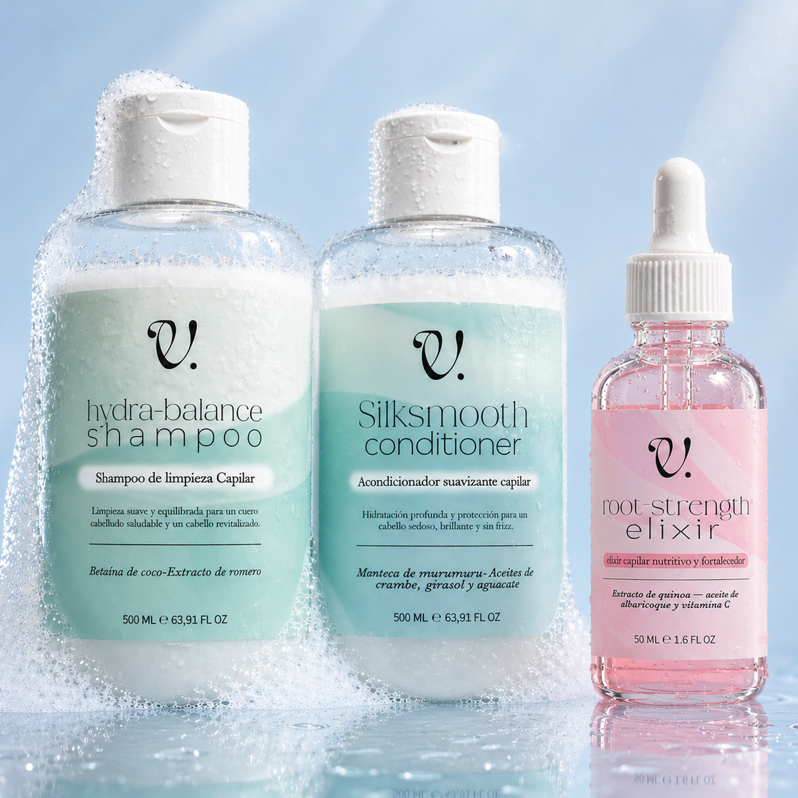 Kit capilar completo shampoo acondicionador elixir Valaé